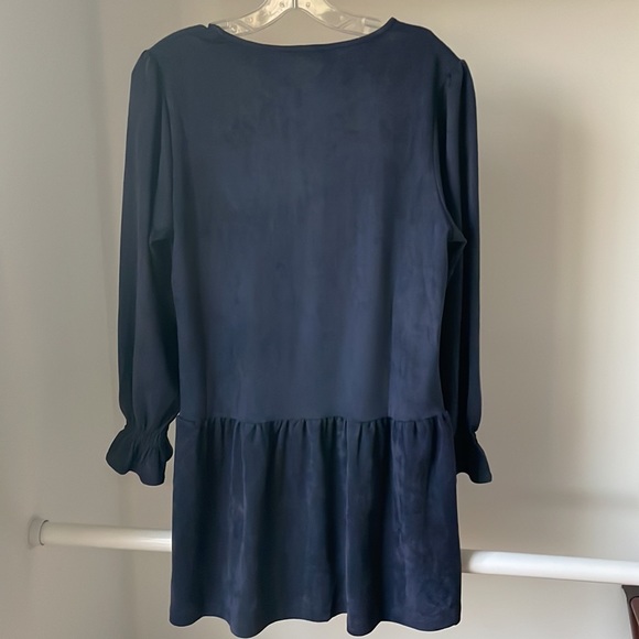 NWT Joh Apparel Size Small Faux Suede Navy Alize Tunic Dress - Picture 12 of 13